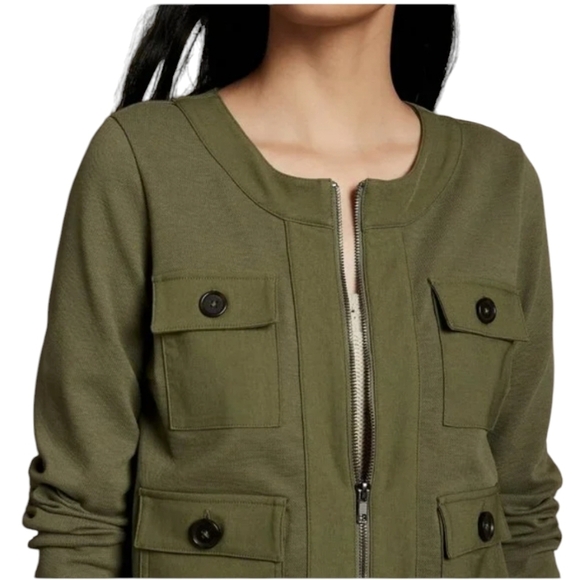 Banana Republic Women's Green Utility ZIP Up Jacket Size X-small - Picture 2 of 10